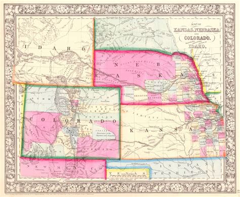 A geographically correct map of Kansas & Colora