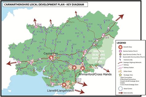 Map of planning applications - Carmarthenshire