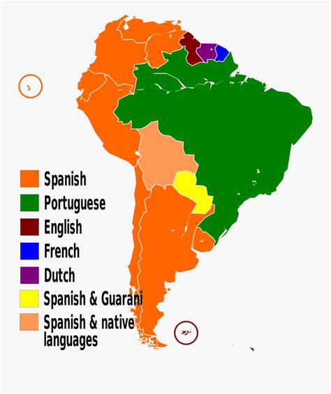 Spanish Speaking Countries South America Color Maps 