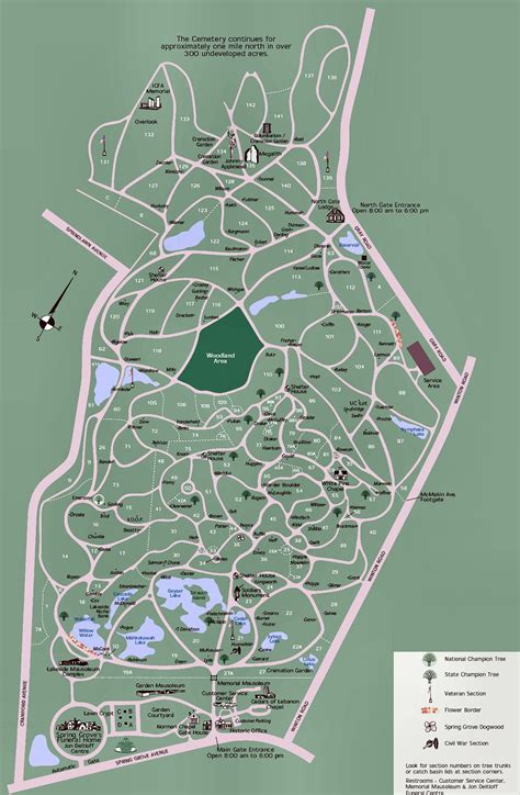 Map of spring grove cemetery.  Map multiple locations, get transit/walking/driving...