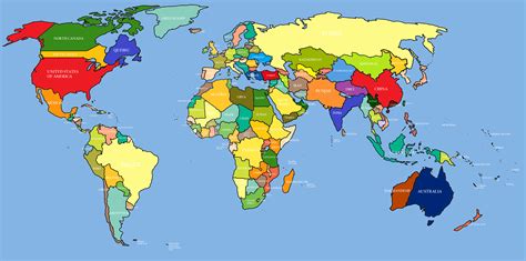  Find the names of all countries, territories and major cities on a zoomable political map of the world. Explore the map and learn about the geography, population, economy and history of each region. . 