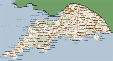 Map of the south west. England Map. Go to top. Exploring the West Country, or South West of England with Pictures of England.com. 