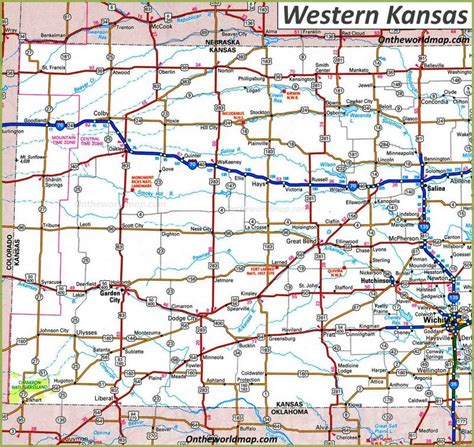 Map of western kansas. 6 Ağu 2023 ... This Kansas map displays cities, roads, rivers and lakes. Kansas City, Wichita and Topeka are some of the major cities shown in this map of ... 