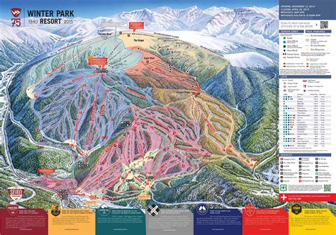 Map of winter park colorado. Left: Mary Jane Mountain. Right: Winter Park. Resort History: Winter Park was one of Colorado’s first skiing locations, beginning during. the 1920’s. Construction of the Moffat railroad tunnel officially started in. 1923, providing a link between the western slope and Denver. Workers. 
