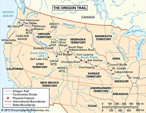 Map oregon trail. The Oregon Trail ran approximately 2,000 miles west from Missouri toward the Rocky Mountains and ended in Oregon's Willamette Valley. The California Trail branched off in southern Idaho and brought miners to the gold fields of Sierra Nevada. The Mormon Trail paralleled much of the Oregon Trail, connecting Council Bluffs to Salt Lake City. 