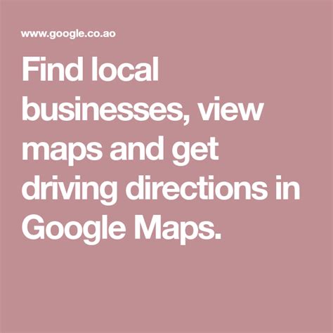 Map reading test. Find local businesses, view maps and get driving directio...