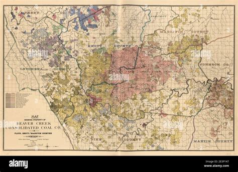 Map showing property of Beaver Creek Consolidated Coal Co. in …