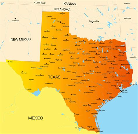Map texas usa. Texas Map shows a graphical representation of the state of Texas, showing its geographical features, cities, towns, highways, and other landmarks. This Texas map can be useful for planning road trips, navigating through the state, or simply learning more about its geography and features. 
