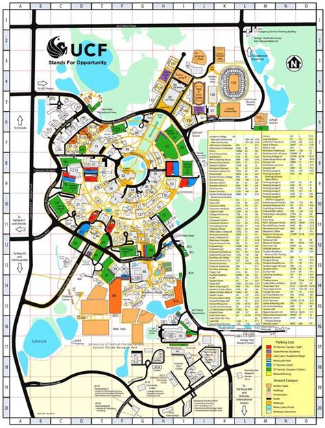 Campus Map & UNIVERSITY OF CENTRAL FLORIDA Parking Guide. 