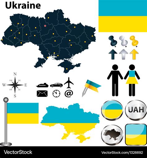 Map ukraine Royalty Free Vector Image VectorStock