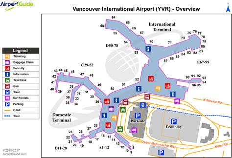 MAIN TERMINAL MAP WITH WALKING TIMES AIRPORT SERVICES PLAZALEVEL 1 TRAIN TO CITYLEVEL 4 Get the YVR app Free Wi-Fi @yvrairport*All washroom facilities are accessible to people with disabilities. 02/2016 CANADA ARRIVALSLEVEL 2 USA & INTERNATIONAL ARRIVALSLEVEL 2 DEPARTURES LEVEL 3 I T Y O C N T A I R T.