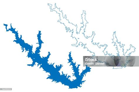 Mapa del embalse de Sam Rayburn mapa de Sam Rayburn arte …