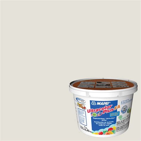 Mapei eggshell grout. The Mapei Corporation Keracolor U 10 lb. Unsanded Grout with polymer is colored avalanche turquoise and works effectively indoors or outside on floors or walls. The grout offers 100 sq. ft. of coverage and dries in 24 hours. 