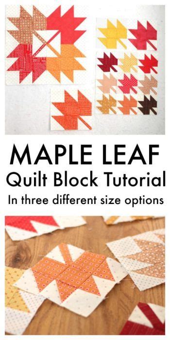 Maple Leaf Quilt Block Tutorial Quilting Diary of a Quilter Quilt block tutorial, Fall