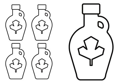 Maple Syrup Bottle Page Coloring Pages