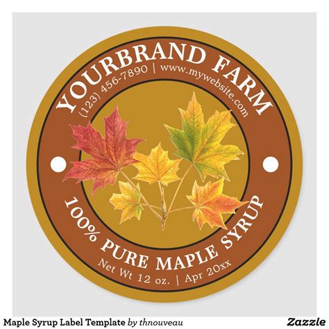 Maple Syrup Labels Templates