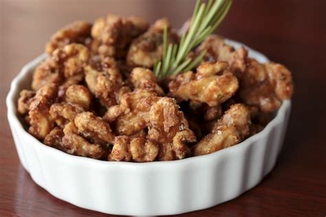 Maple-Rosemary Glazed Walnuts - Pinch My Salt