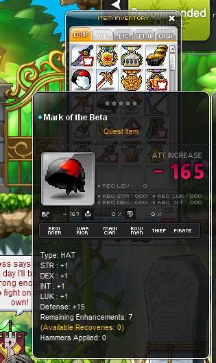 MapleStory Equipment - Mark of the Beta - MapleTip.com