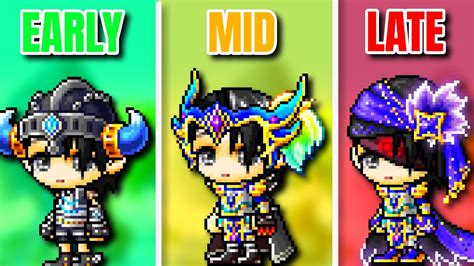 Maplestory reboot gear progression. Reboot pros: 99% free-to-play. You only need to spend NX to buy pets to help you loot, and even that need can be subverted if you get the pet that drops from Hard Hilla. Monsters give roughly 2-2.5x base EXP compared to regular servers. Biggest population in NA and it's not even close. 