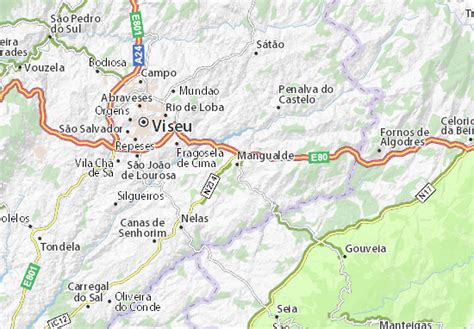 Mappa MICHELIN Mangualde - Pinatina di Mangualde ViaMichelin