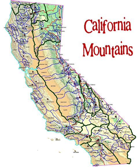 Mapping California mountains with the most fantastic summit views
