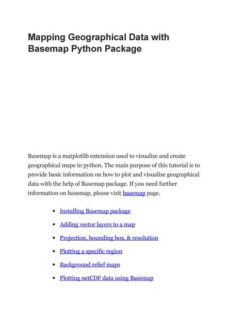 Mapping Geographical Data with Basemap Python Package