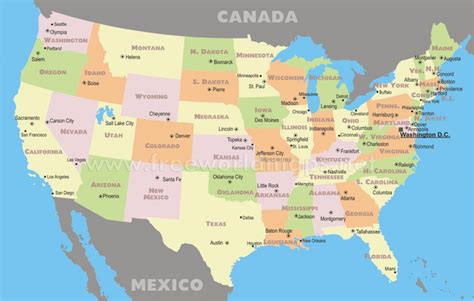 Maps Of The United States Printable Us Map With Capital Cities