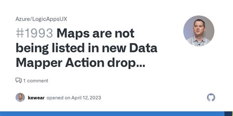 Maps are not being listed in new Data Mapper Action drop down