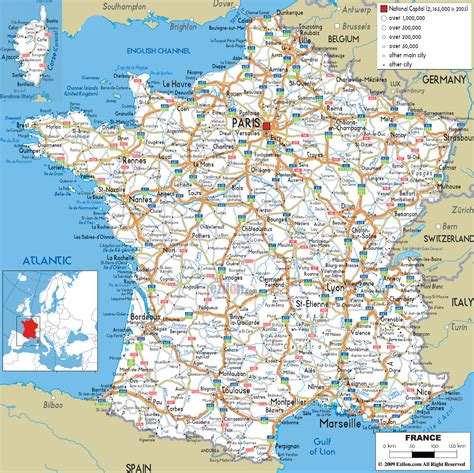 Maps of France Detailed map of France in English Tourist map of France France road map