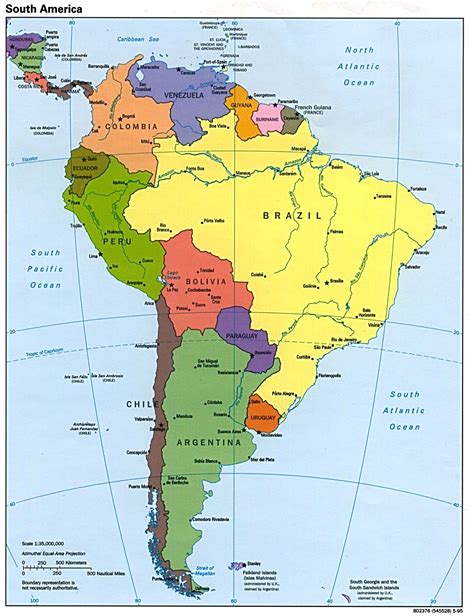 South America map—an online, interactive
