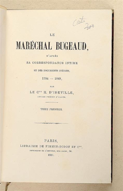 Maréchal bugeaud, d'après sa correspondance intime et des documents inédits, 1784 1849 [édité par] h. - History of life study guide answers.
