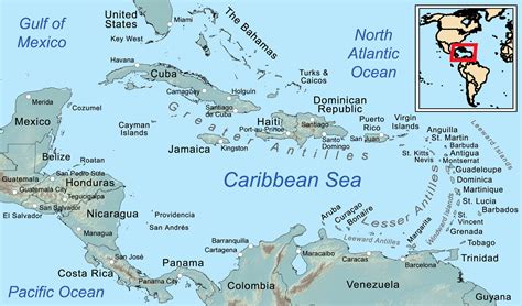 Mar caribe mapa. Mapa de Magdalena con carreteras. Colombia tiene el rasgo peculiar de poseer acceso al océano tanto desde el Pacífico, como desde el Atlántico, en el mar Caribe. Magdalena es uno de esos departamentos … 