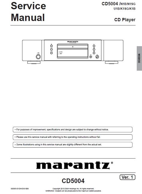 Marantz cd5004 cd player service manual download. - The complete idiot s guide to music composition idiot s guides.