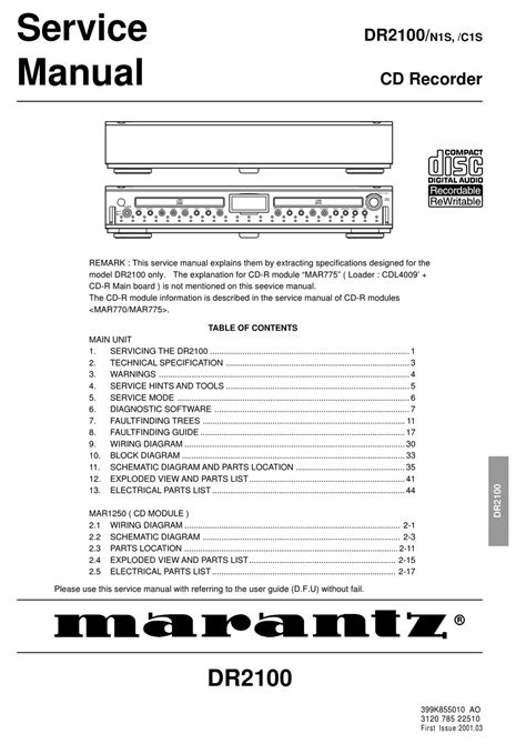 Marantz dr2100 cd recorder service manual download. - A survival guide for life how to achieve your goals thrive in adversity and grow in character.