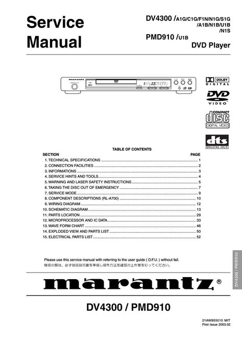 Marantz dv4300 pmd910 dvd player service manual. - Apuntes para la historia de la transculturación indoespañola.