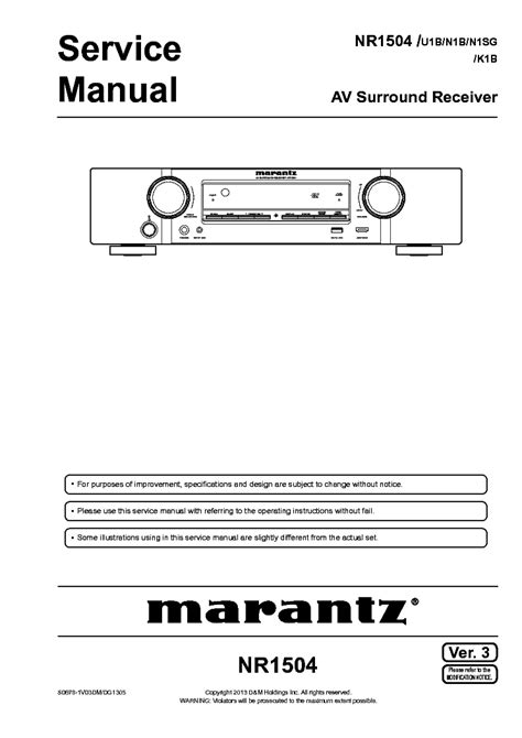 Marantz nr1504 reset.  Manual Marantz NR1504.  FCC INFORMATION (For US customer...