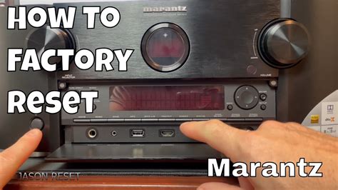 Marantz nr1504 reset.  Various settings are reset to the factory default values. 1.  Turn of...