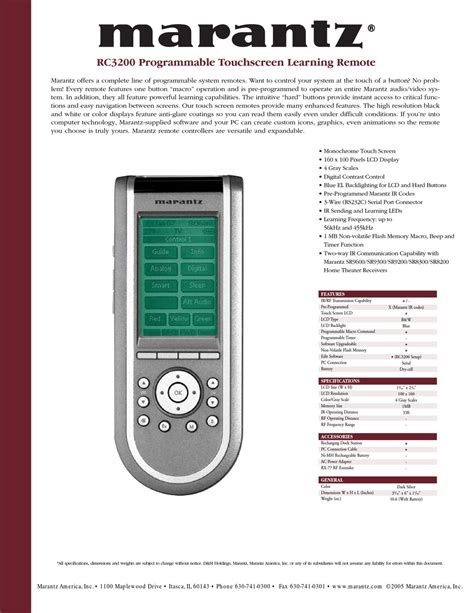 Marantz rc3200 remote control owners manual. - Preguntas y respuestas de la prueba nmls.