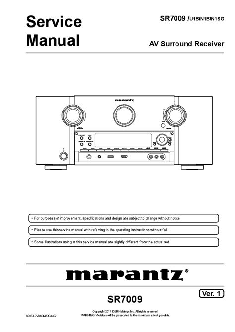 Marantz sr7009 firmware update.  Comprehensive service manual for the Marantz SR7009...