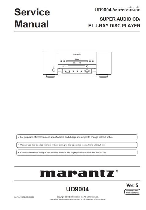 Marantz ud9004 blu ray disc player service manual. - Owners manual for 2015 crownline boat.