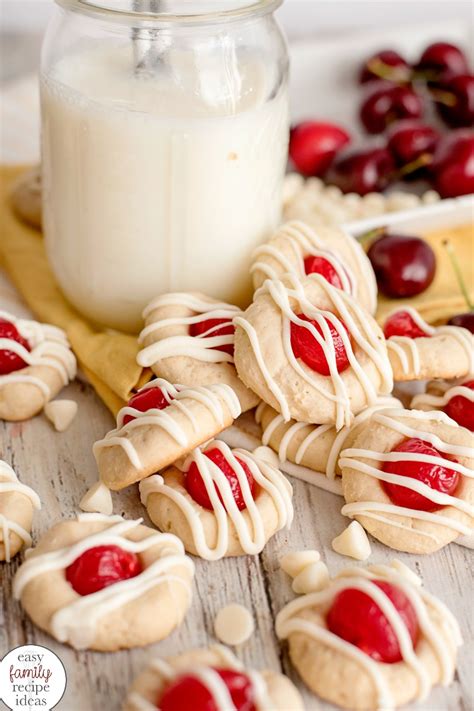 Maraschino Cherry Thumbprint Cookies Happy Holiday Recipes