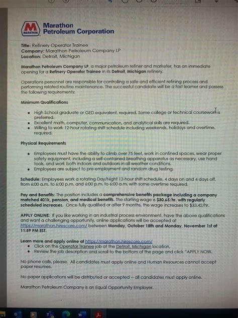 Marathon petroleum hiring process. .  <a href=https://koukouma.greenlyfes.com/t...