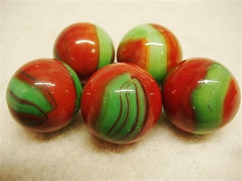 Lot of 5 Marble King Wasp Collectible Glass Marbles Aprox .6" Red Black. $14.95. or Best Offer. $5.95 shipping.. 