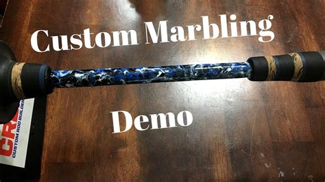 Marbling with CRB pigment on custom fishing rod - Pinterest