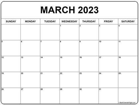 March 2023 Calendar (Free Printable)