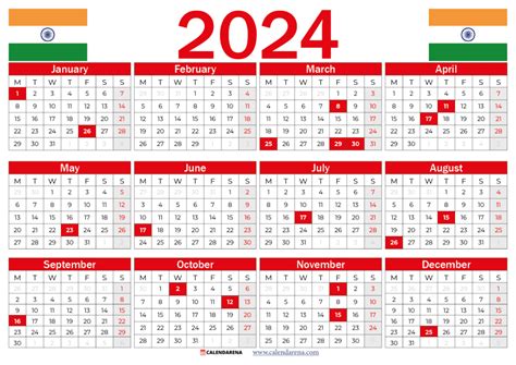 March 2024 Calendar with Holidays - India