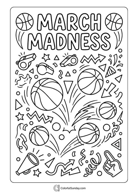 March Madness Coloring Pages