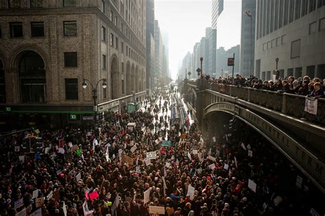 Women’s march in New York, USA, one of hundreds of marches that took place around the world for women’s rights on 21 January. Credit: UN Women/Ryan Brown.. 
