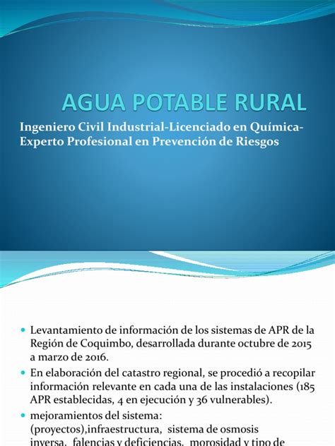 Marco Normativo SSR – Agua Rural Chile