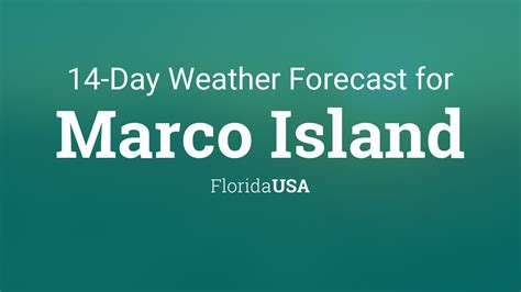 Marco island extended forecast. You'll find detailed 48-hour and 7-day extended forecasts, ski reports, marine forecasts and surf alerts, airport delay forecasts, fire danger outlooks, Doppler and satellite images, and thousands of maps. ... Marco Island, FL Previous Locations-----Free Newsletter Sign up. Reporting Station : Old Marco Junction, FL. There are 0 Weather Alerts ... 